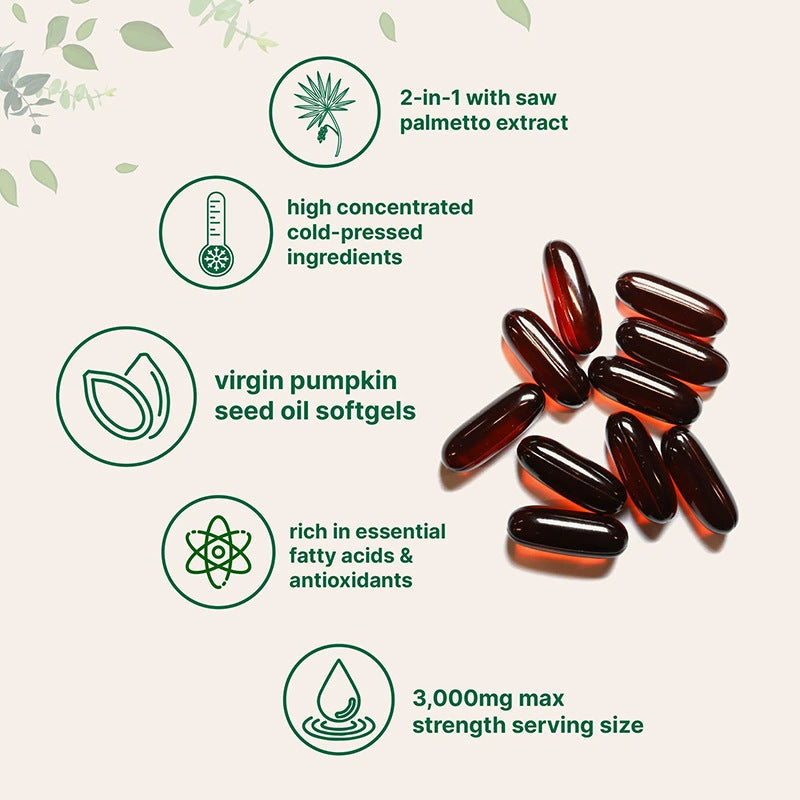 Pumpkin Seed Oil Soft Capsules 180 Count